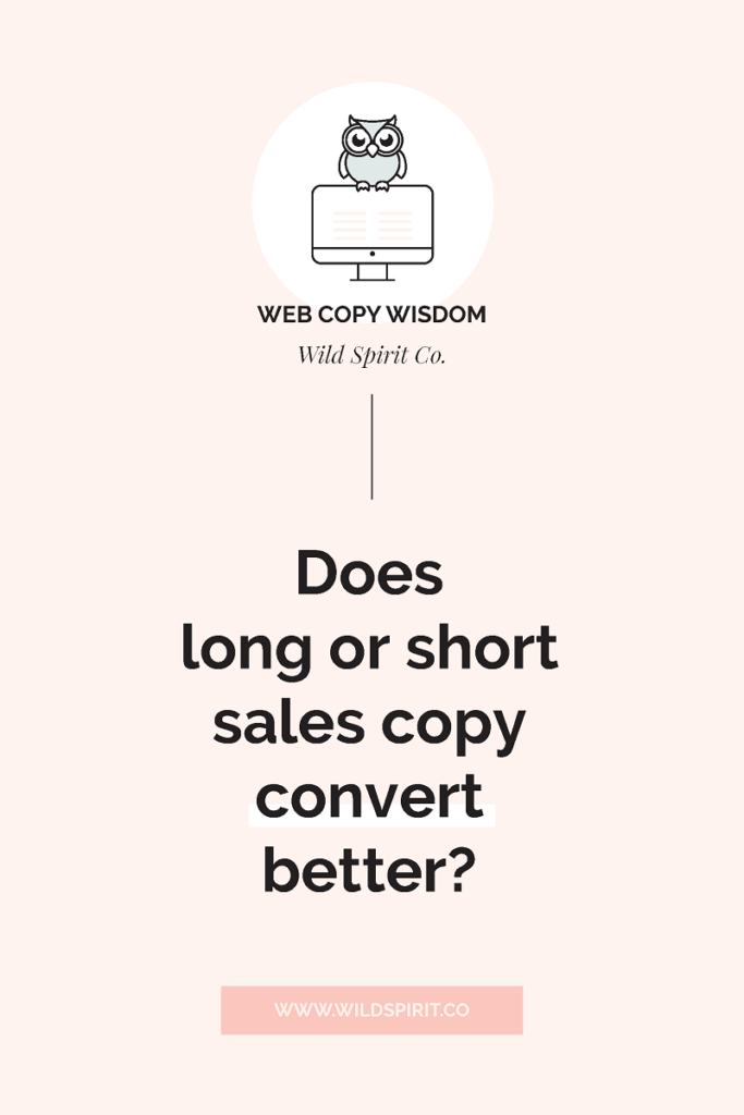 does long or short sales page copy convert better