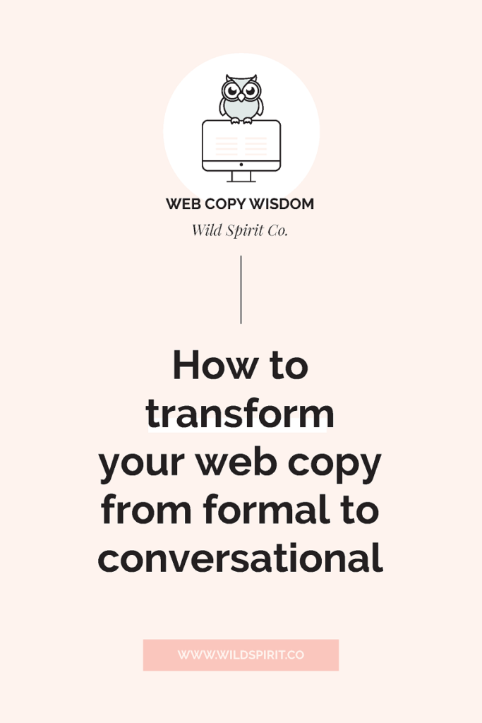 transform your web copy from formal to conversational